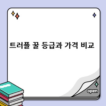 트러플 꿀 등급과 가격 비교