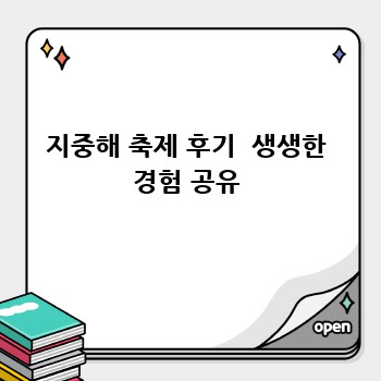 지중해 축제 후기  생생한 경험 공유