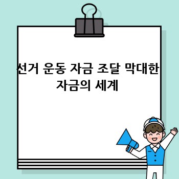 선거 운동 자금 조달 막대한 자금의 세계