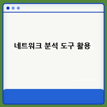 네트워크 분석 도구 활용