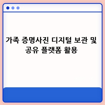 가족 증명사진 디지털 보관 및 공유 플랫폼 활용