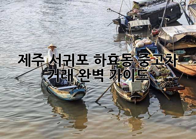 제주 서귀포 하효동 중고차 거래 완벽 가이드