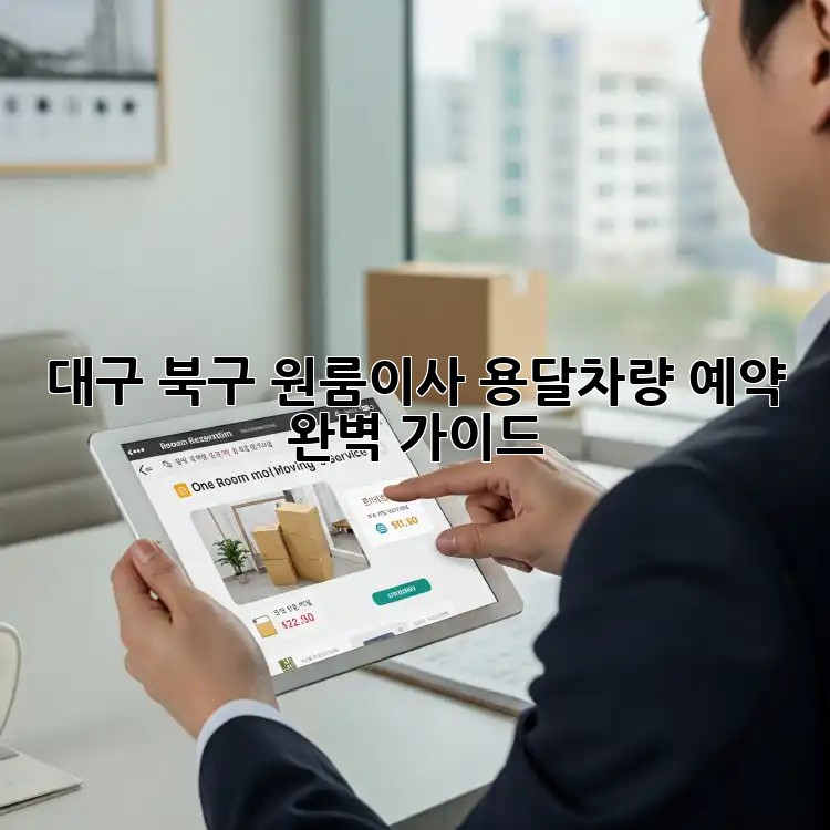 대구 북구 원룸이사? 용달차량 예약 완벽 가이드!